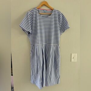 Draper James Blue and White Striped Mini Dress